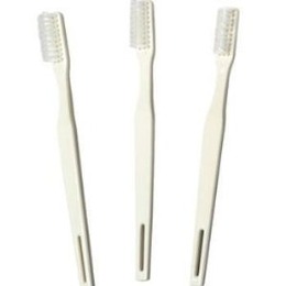 3 Plain White Disposable Toothbrushes