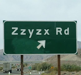 zzyzx sign