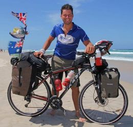 Rob Lutter and his bicycle